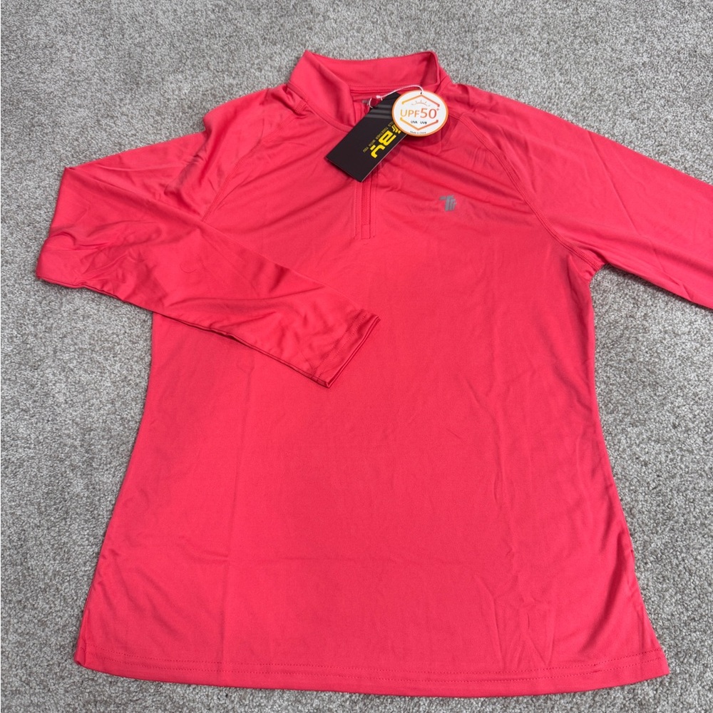 SOLD Pink Travels Together With You UVA50 Moisture Wicking zipup Shirt